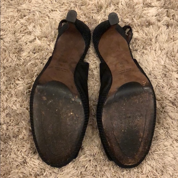 Donald J. Pliner Zola Black Suede Slingback Pumps - Picture 5 of 11